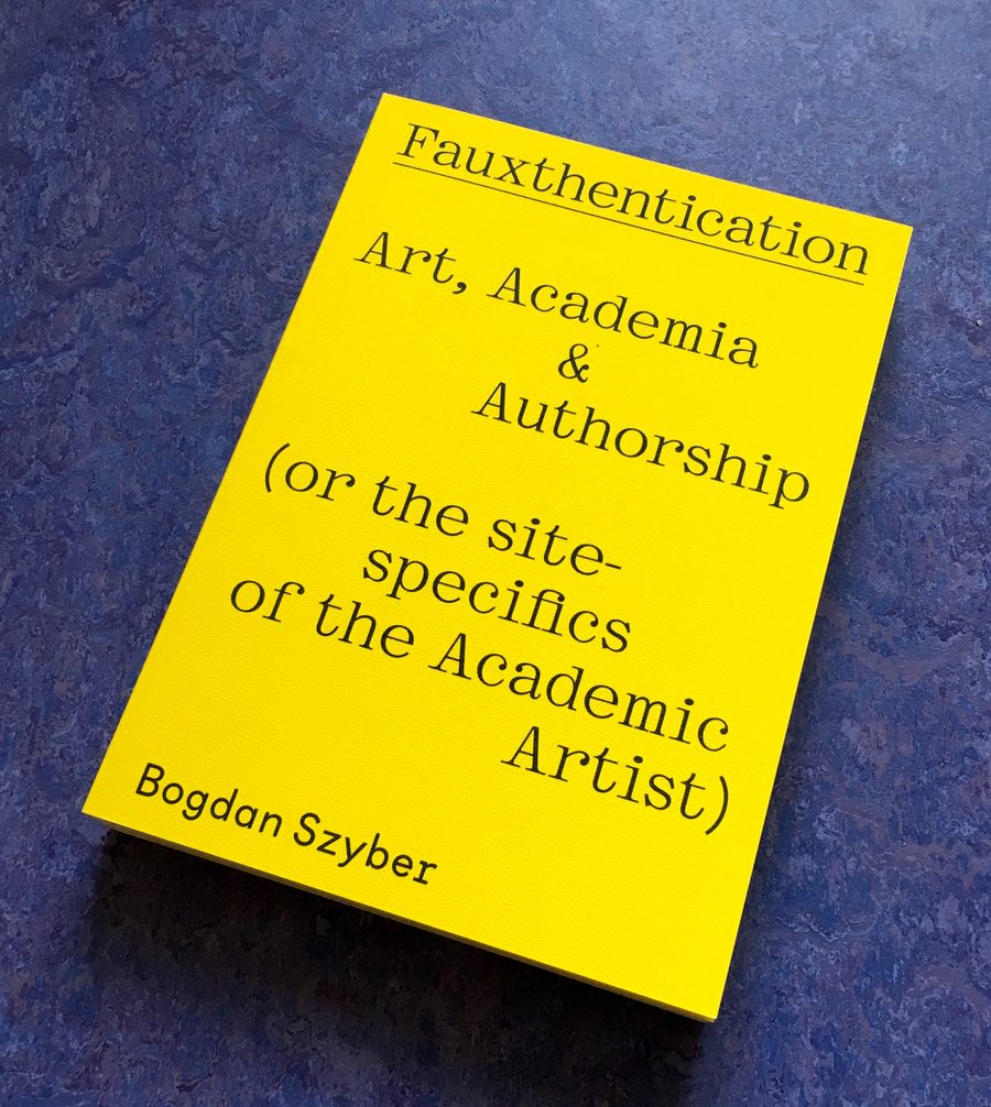 Omslaget till Fauxthentication av Bogdan Szyber.